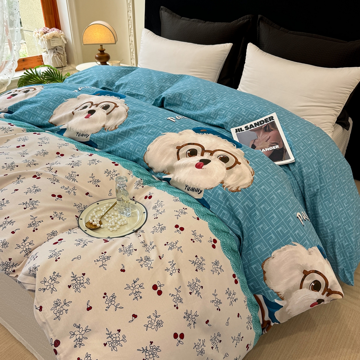 91家纺网 家纺一手货源 找家纺 壹贝家纺 2025新款A类100%全棉纯棉磨毛被套单被套被套单件 凯宝-蓝