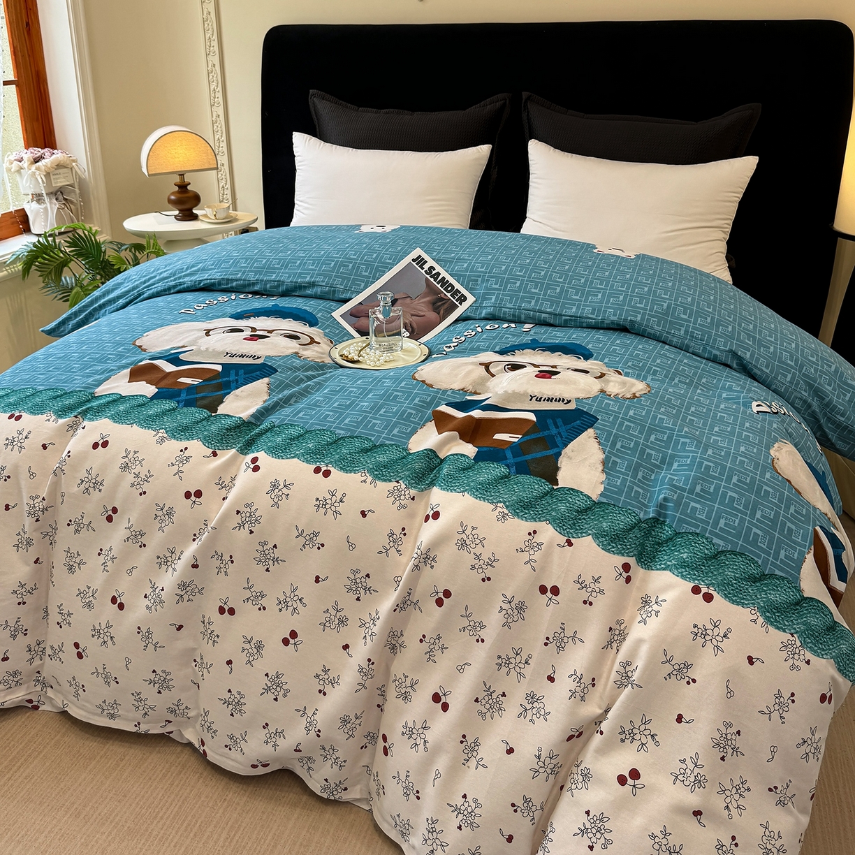 91家纺网 家纺一手货源 找家纺 壹贝家纺 2025新款A类100%全棉纯棉磨毛被套单被套被套单件 凯宝-蓝