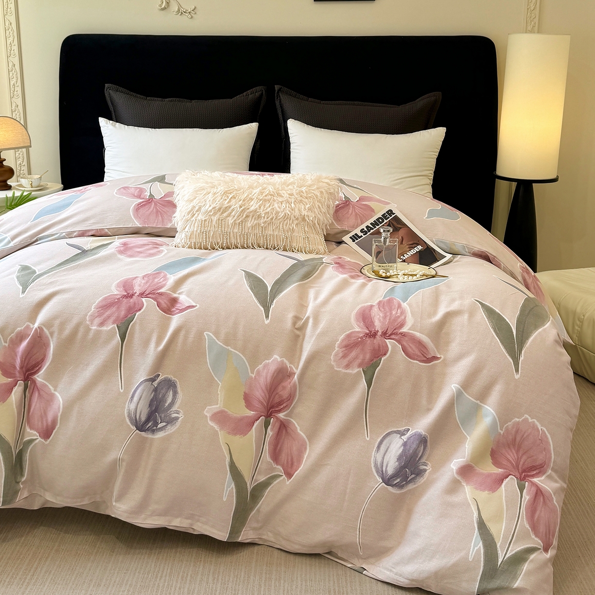 91家纺网 家纺一手货源 找家纺 壹贝家纺 2025新款A类100%全棉纯棉磨毛被套单被套被套单件 奈美