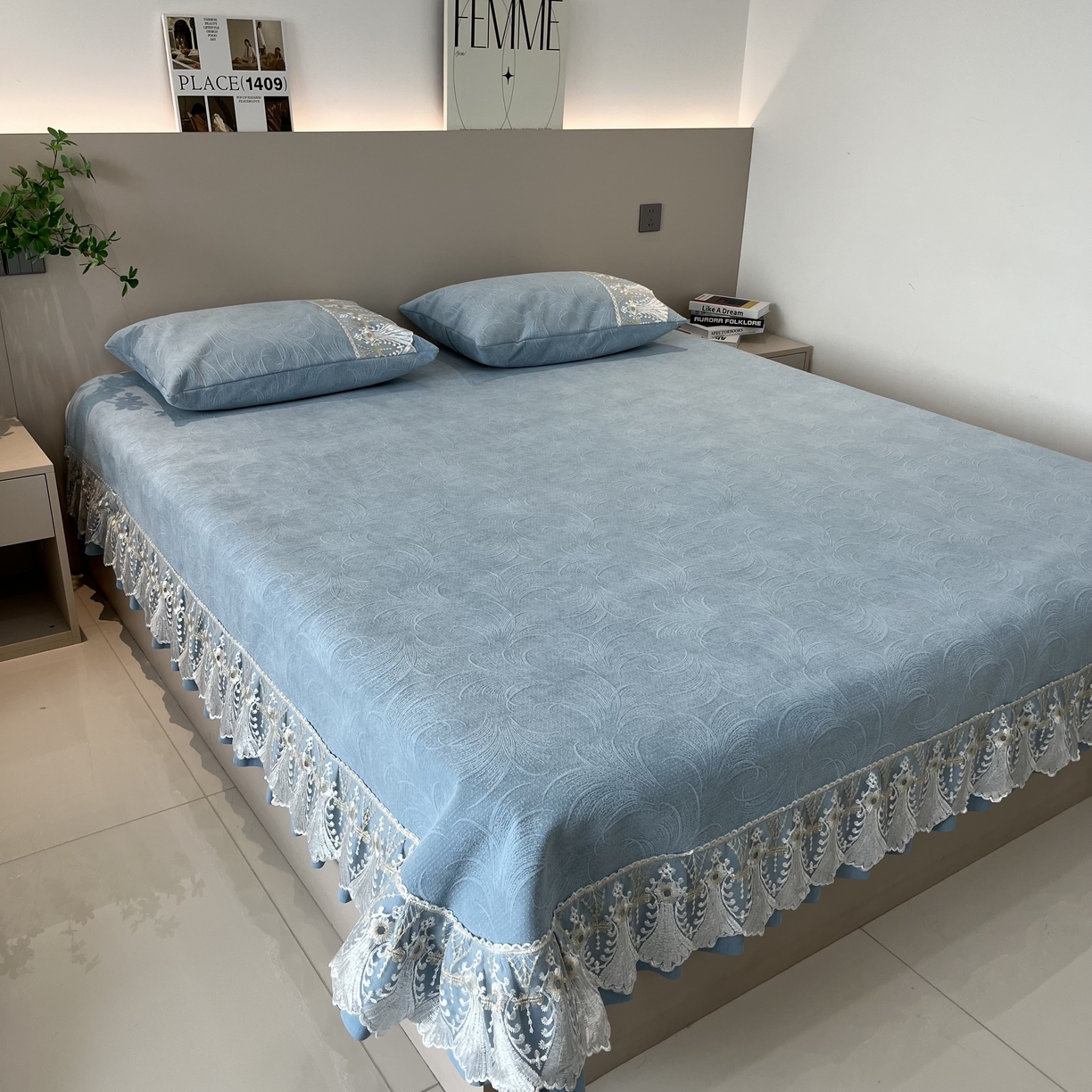 91家纺网 家纺一手货源 找家纺 （总）峻杨 2025新款柔软亲肤大尺寸防滑床单床用床盖炕单雪尼尔大床单可机洗-幽幽凤竹