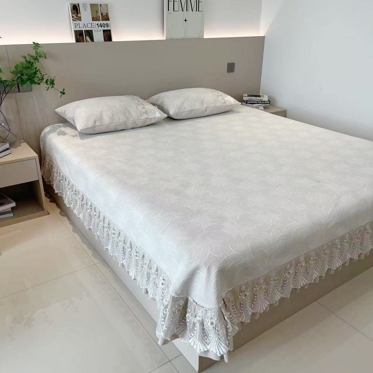 91家纺网 家纺一手货源 找家纺 （总）峻杨 2025新款柔软亲肤大尺寸防滑床单床用床盖炕单雪尼尔大床单可机洗-幽幽凤竹