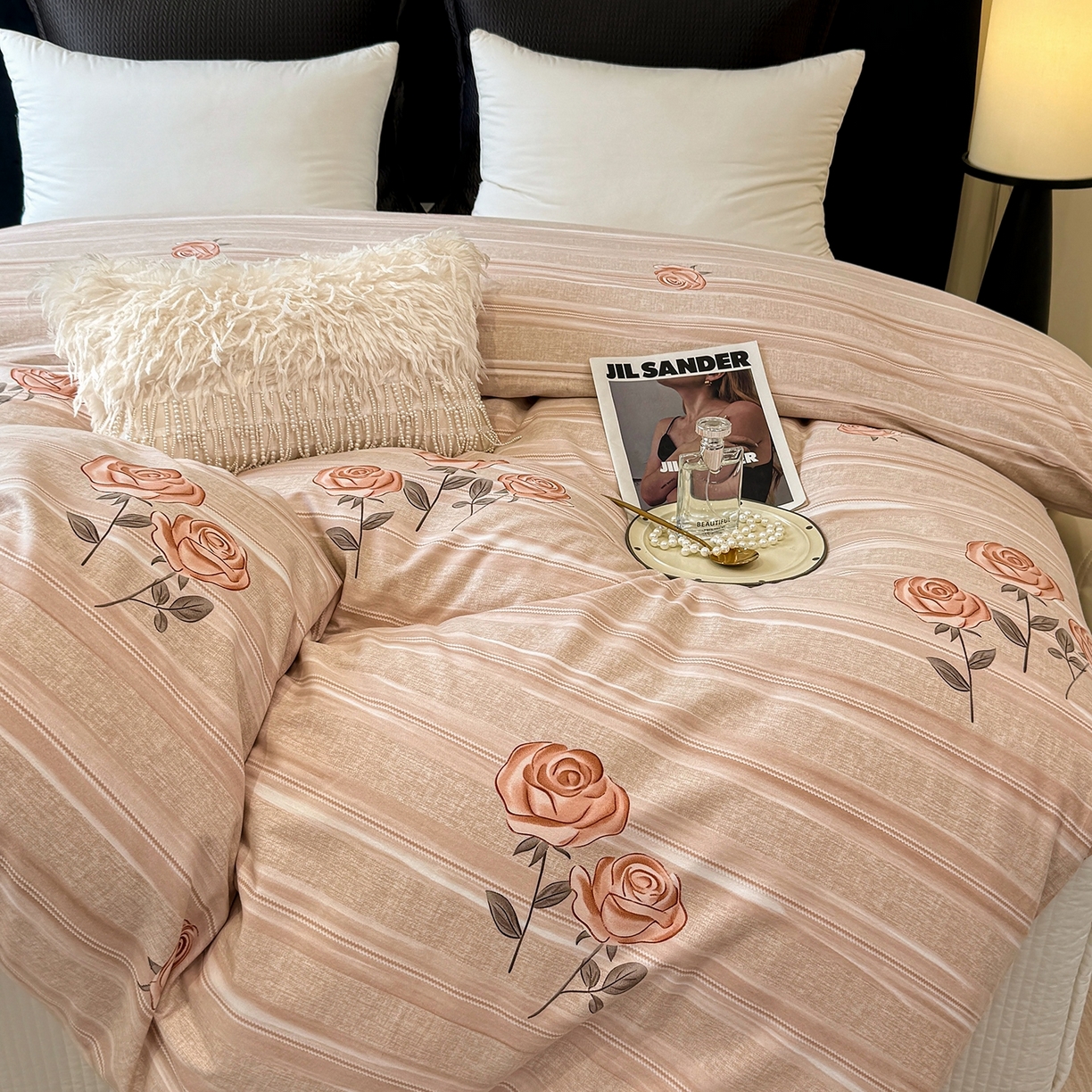 91家纺网 家纺一手货源 找家纺 壹贝家纺 2025新款A类100%全棉纯棉磨毛被套单被套被套单件 暗香