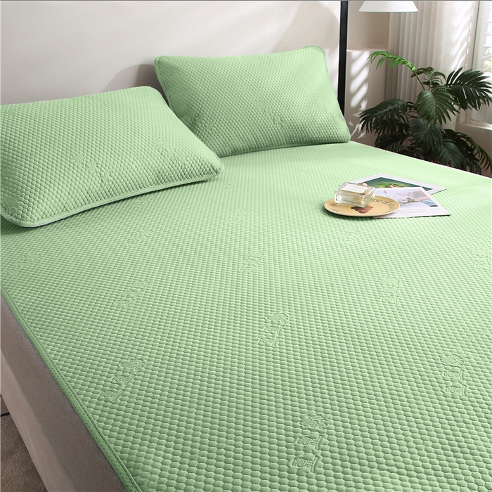 91家纺网 家纺一手货源 找家纺 梵克保罗 2025新款冰豆豆超声波凉感席系列 凉豆豆-薄荷绿