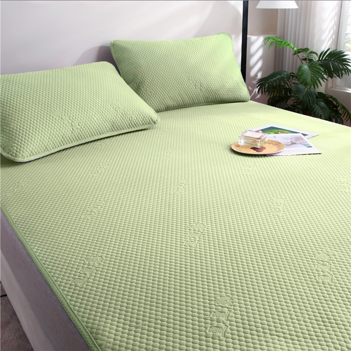 91家纺网 家纺一手货源 找家纺 梵克保罗 2025新款冰豆豆超声波凉感席系列 凉豆豆-抹茶绿