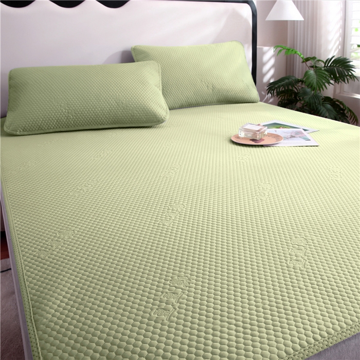 91家纺网 家纺一手货源 找家纺 梵克保罗 2025新款冰豆豆超声波凉感席系列 凉豆豆-抹茶绿