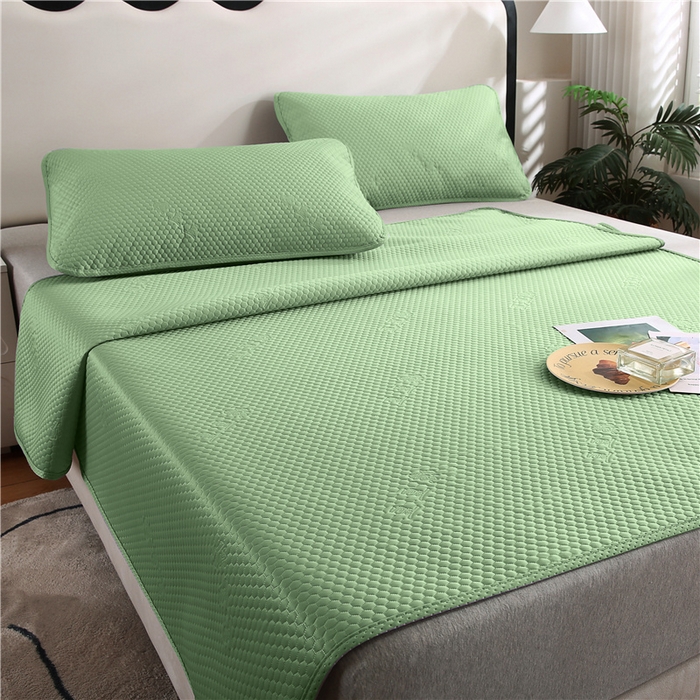 91家纺网 家纺一手货源 找家纺 梵克保罗 2025新款冰豆豆超声波凉感席系列 凉豆豆-薄荷绿