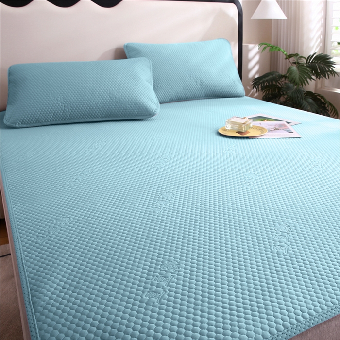 91家纺网 家纺一手货源 找家纺 梵克保罗 2025新款冰豆豆超声波凉感席系列 凉豆豆-天蓝