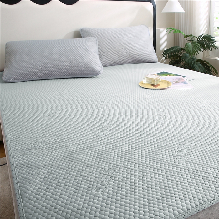 91家纺网 家纺一手货源 找家纺 梵克保罗 2025新款冰豆豆超声波凉感席系列 凉豆豆-高级灰