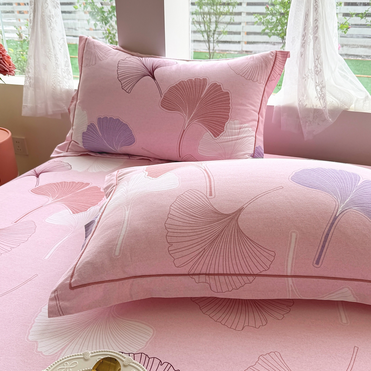 91家纺网 家纺一手货源 找家纺 壹贝家纺 2025新款A类100%全棉纯棉磨毛枕套单枕套枕套单件 一叶知秋