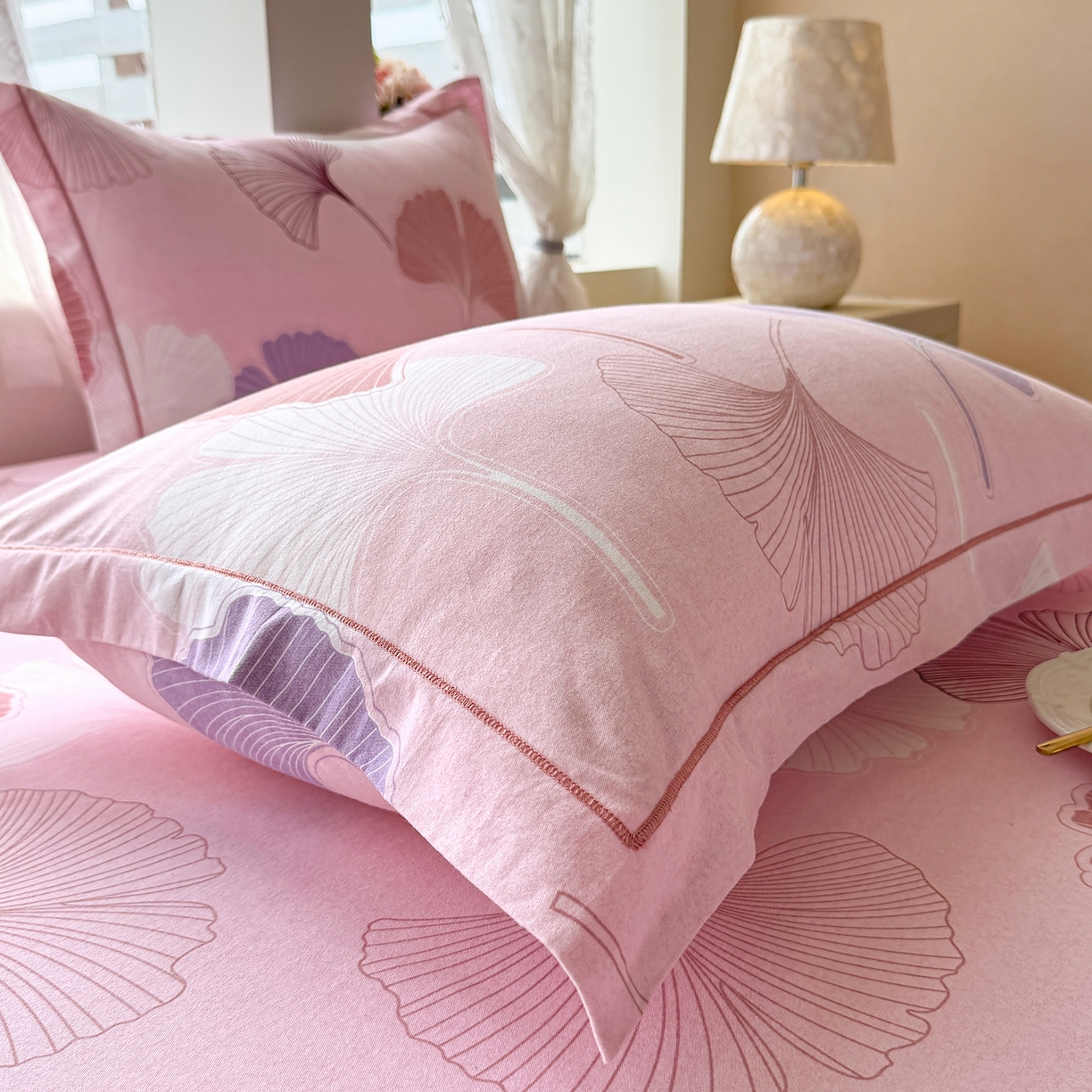 91家纺网 家纺一手货源 找家纺 壹贝家纺 2025新款A类100%全棉纯棉磨毛枕套单枕套枕套单件 一叶知秋