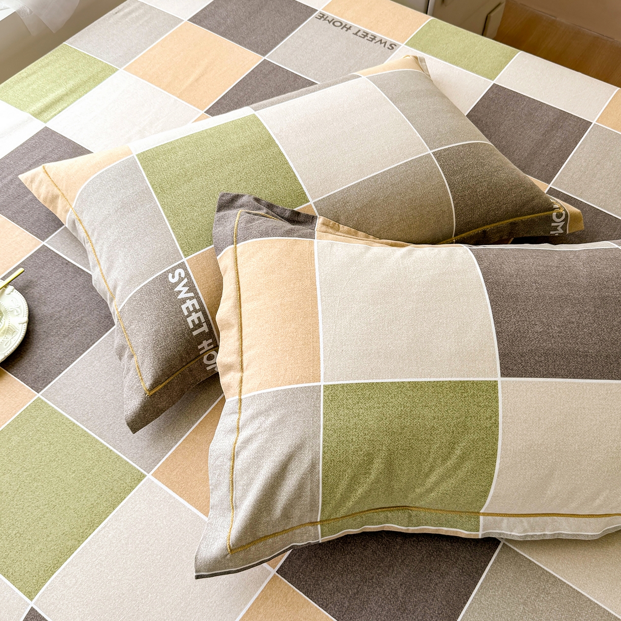 91家纺网 家纺一手货源 找家纺 壹贝家纺 2025新款A类100%全棉纯棉磨毛枕套单枕套枕套单件 星辰