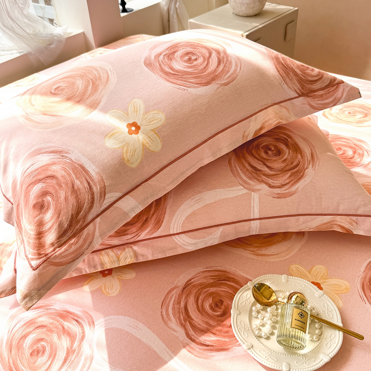 91家纺网 家纺一手货源 找家纺 壹贝家纺 2025新款A类100%全棉纯棉磨毛枕套单枕套枕套单件 浪漫的事