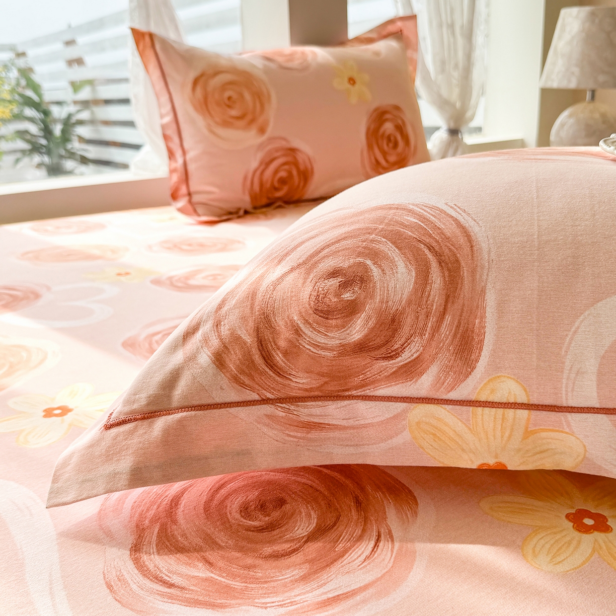 91家纺网 家纺一手货源 找家纺 壹贝家纺 2025新款A类100%全棉纯棉磨毛枕套单枕套枕套单件 浪漫的事