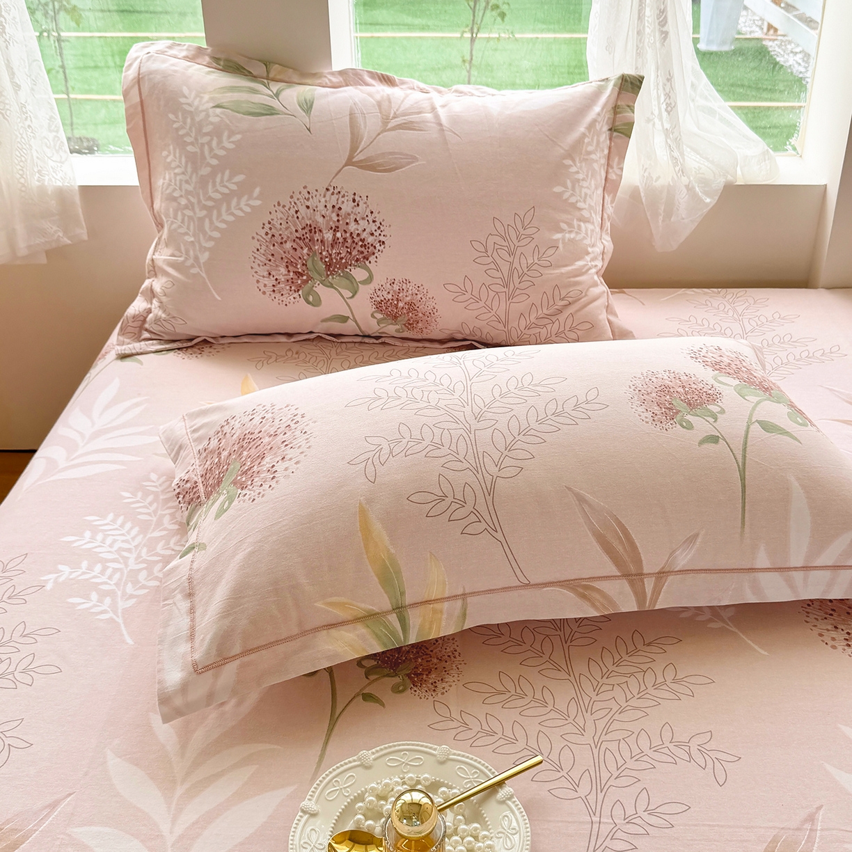 91家纺网 家纺一手货源 找家纺 壹贝家纺 2025新款A类100%全棉纯棉磨毛枕套单枕套枕套单件 和风雅颂-桔