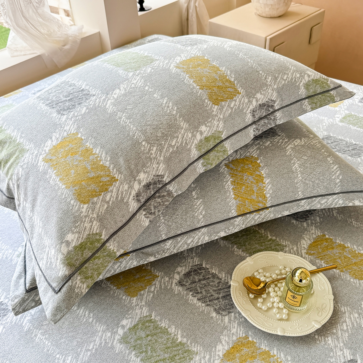 91家纺网 家纺一手货源 找家纺 壹贝家纺 2025新款A类100%全棉纯棉磨毛枕套单枕套枕套单件 月光宝盒