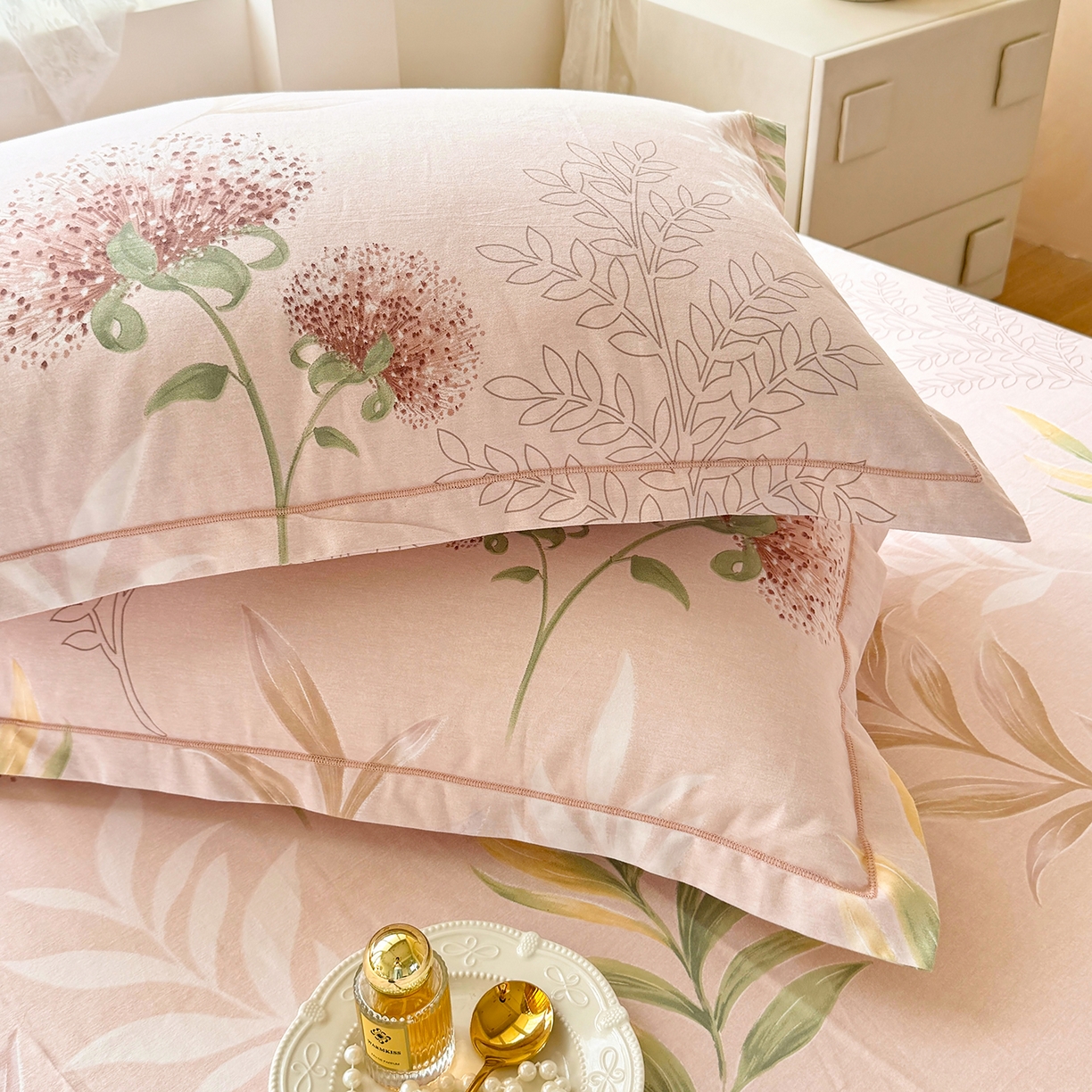 91家纺网 家纺一手货源 找家纺 壹贝家纺 2025新款A类100%全棉纯棉磨毛枕套单枕套枕套单件 和风雅颂-桔