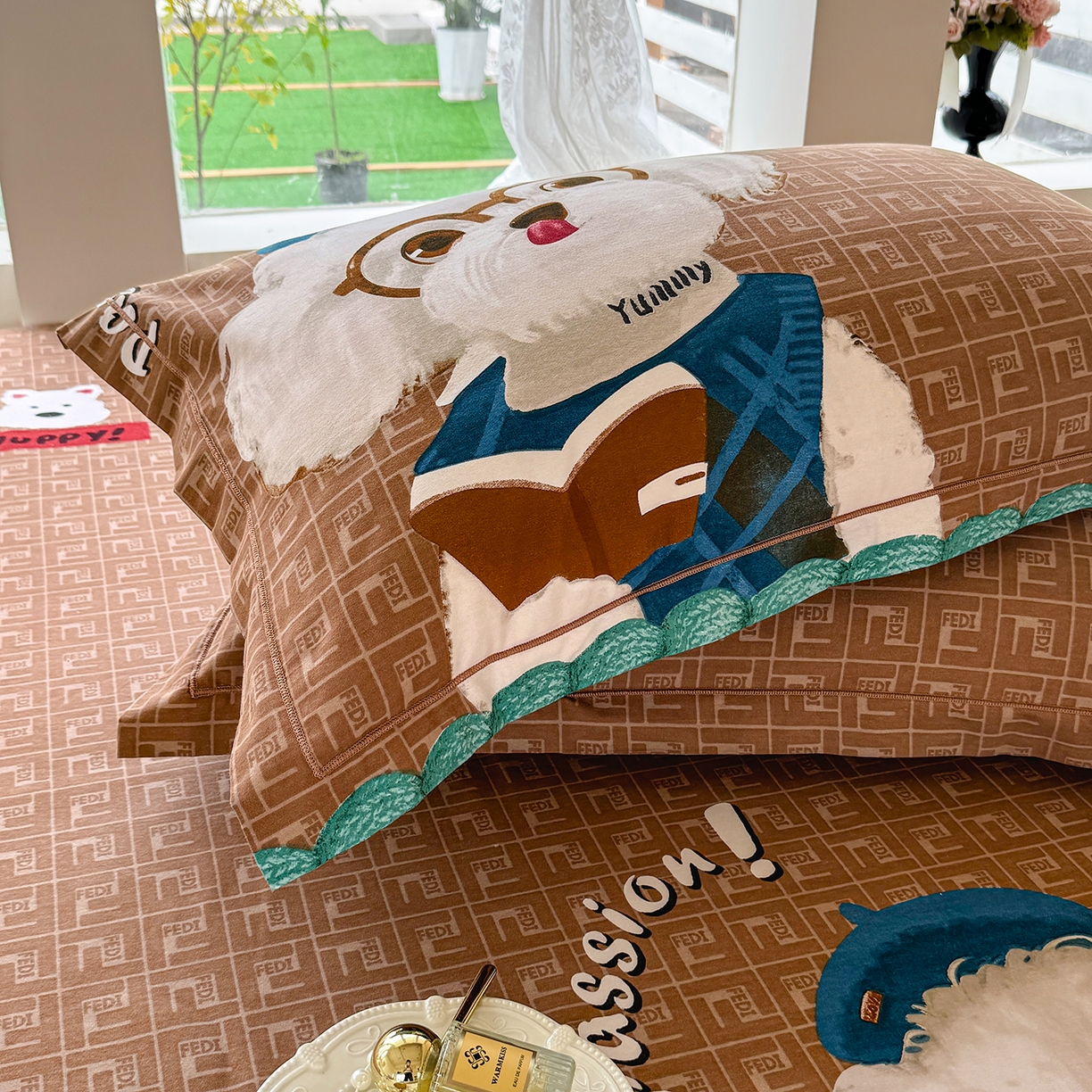 91家纺网 家纺一手货源 找家纺 壹贝家纺 2025新款A类100%全棉纯棉磨毛枕套单枕套枕套单件 凯宝-咖