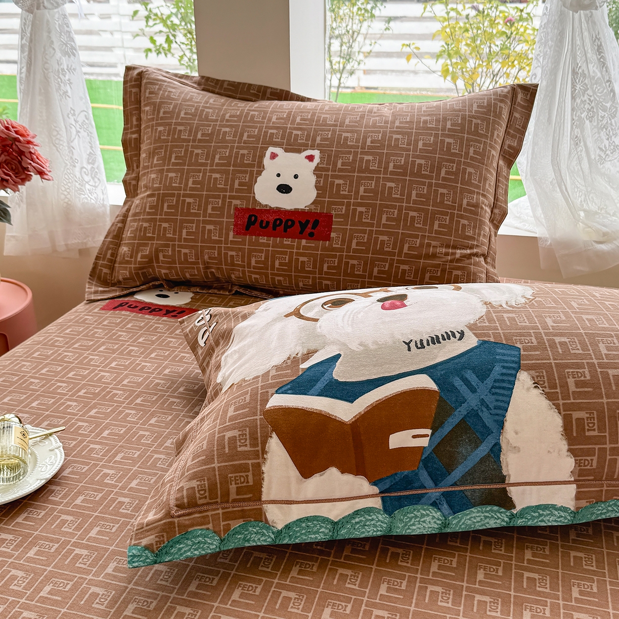 91家纺网 家纺一手货源 找家纺 壹贝家纺 2025新款A类100%全棉纯棉磨毛枕套单枕套枕套单件 凯宝-咖