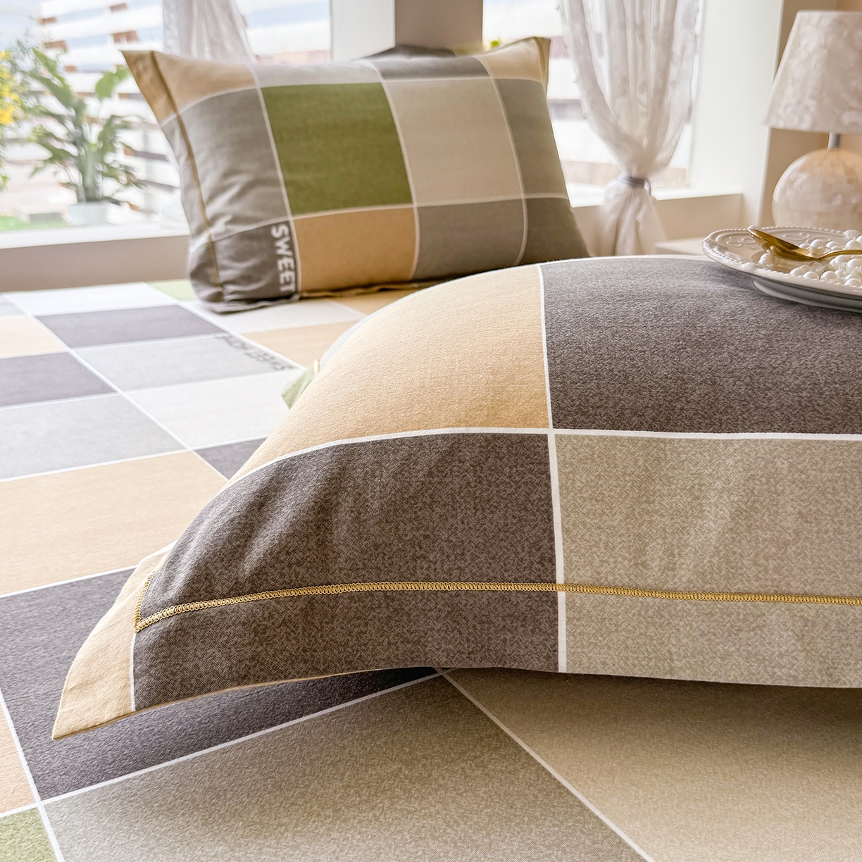 91家纺网 家纺一手货源 找家纺 壹贝家纺 2025新款A类100%全棉纯棉磨毛枕套单枕套枕套单件 星辰