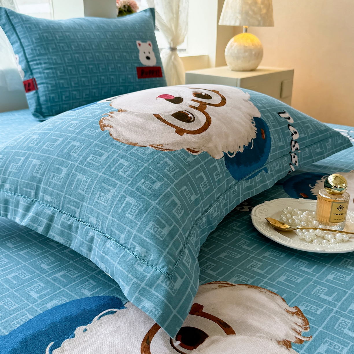 91家纺网 家纺一手货源 找家纺 壹贝家纺 2025新款A类100%全棉纯棉磨毛枕套单枕套枕套单件 凯宝-蓝