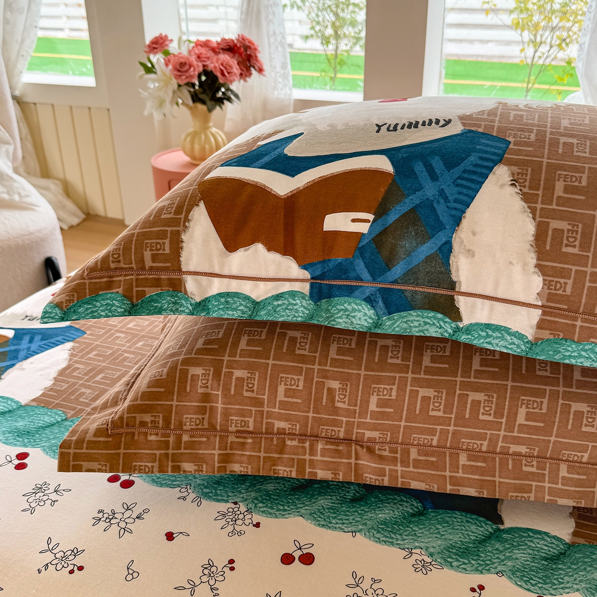 91家纺网 家纺一手货源 找家纺 壹贝家纺 2025新款A类100%全棉纯棉磨毛枕套单枕套枕套单件 凯宝-咖