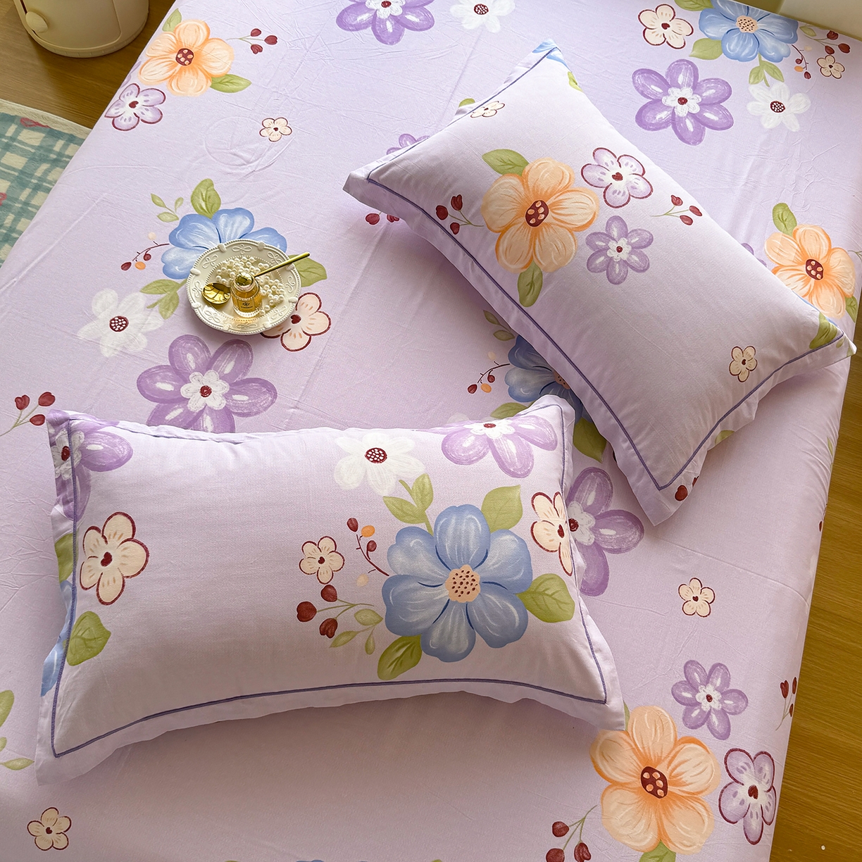 91家纺网 家纺一手货源 找家纺 壹贝家纺 2025新款A类100%全棉纯棉磨毛枕套单枕套枕套单件 紫魅