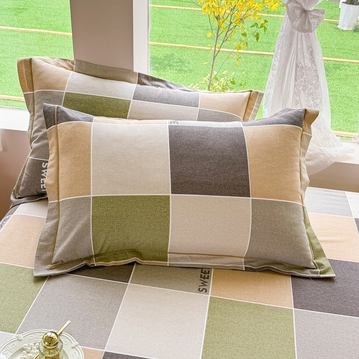 壹贝家纺 2025新款A类100%全棉纯棉磨毛枕套单枕套枕套单件 星辰