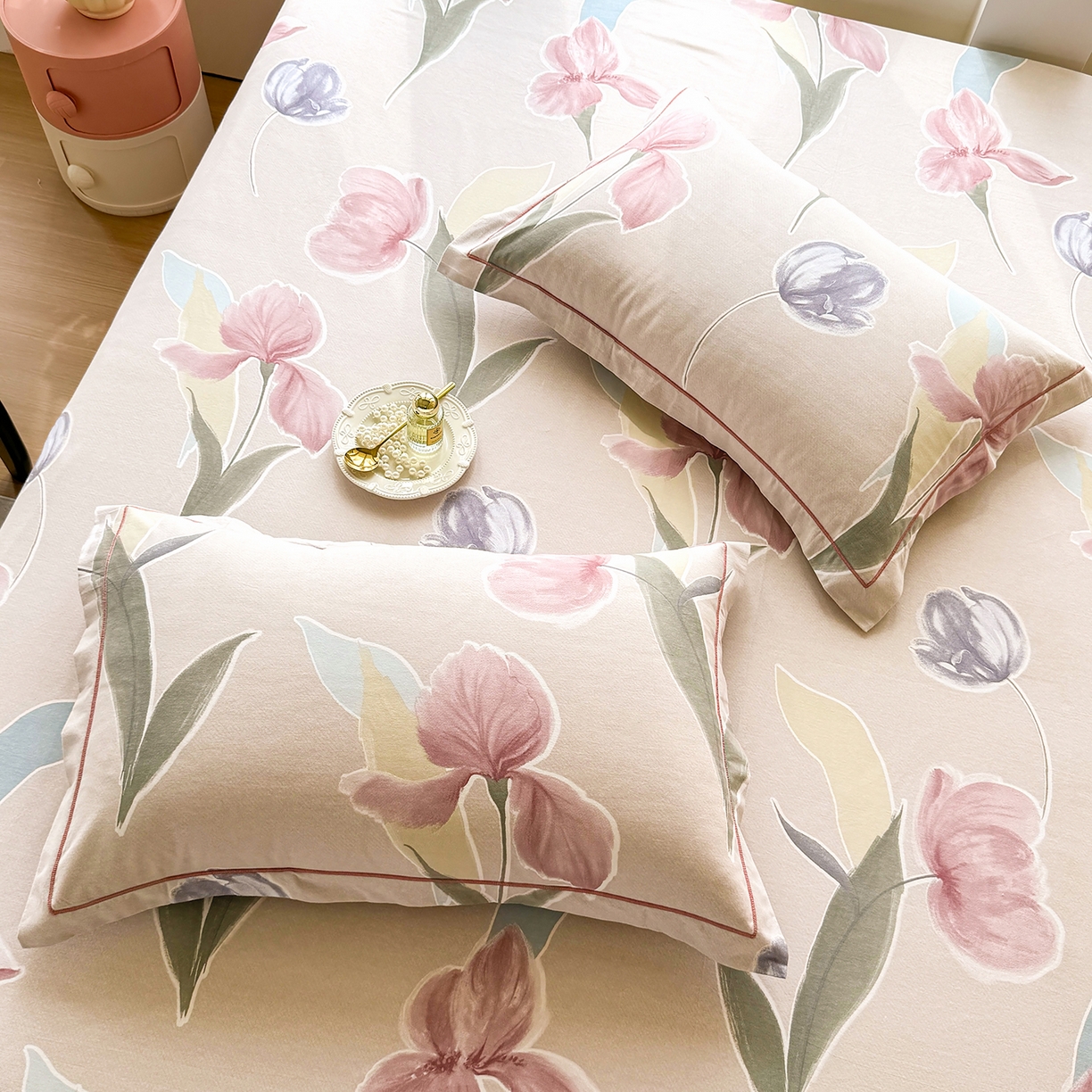 91家纺网 家纺一手货源 找家纺 壹贝家纺 2025新款A类100%全棉纯棉磨毛枕套单枕套枕套单件 奈美