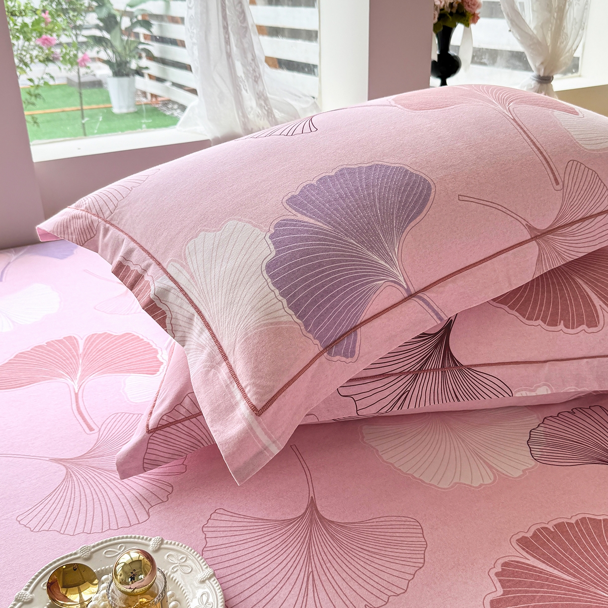 91家纺网 家纺一手货源 找家纺 壹贝家纺 2025新款A类100%全棉纯棉磨毛枕套单枕套枕套单件 一叶知秋