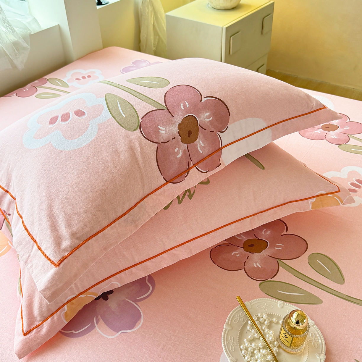 91家纺网 家纺一手货源 找家纺 （总）壹贝家纺 2025新款A类100%全棉纯棉磨毛枕套单枕套枕套单件