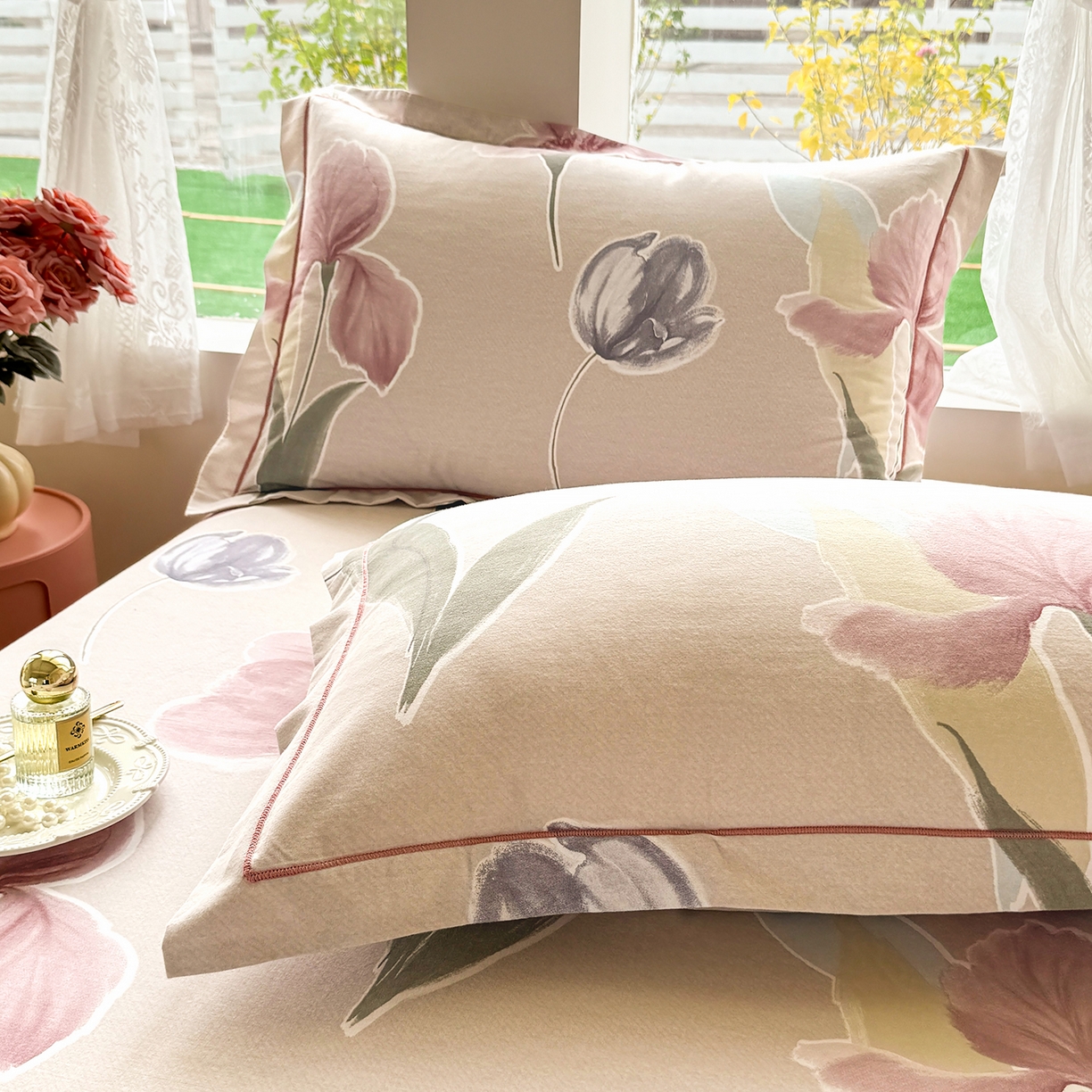 91家纺网 家纺一手货源 找家纺 壹贝家纺 2025新款A类100%全棉纯棉磨毛枕套单枕套枕套单件 奈美