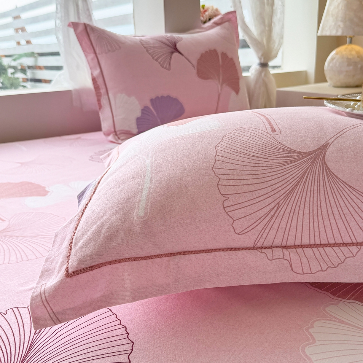 91家纺网 家纺一手货源 找家纺 壹贝家纺 2025新款A类100%全棉纯棉磨毛枕套单枕套枕套单件 一叶知秋