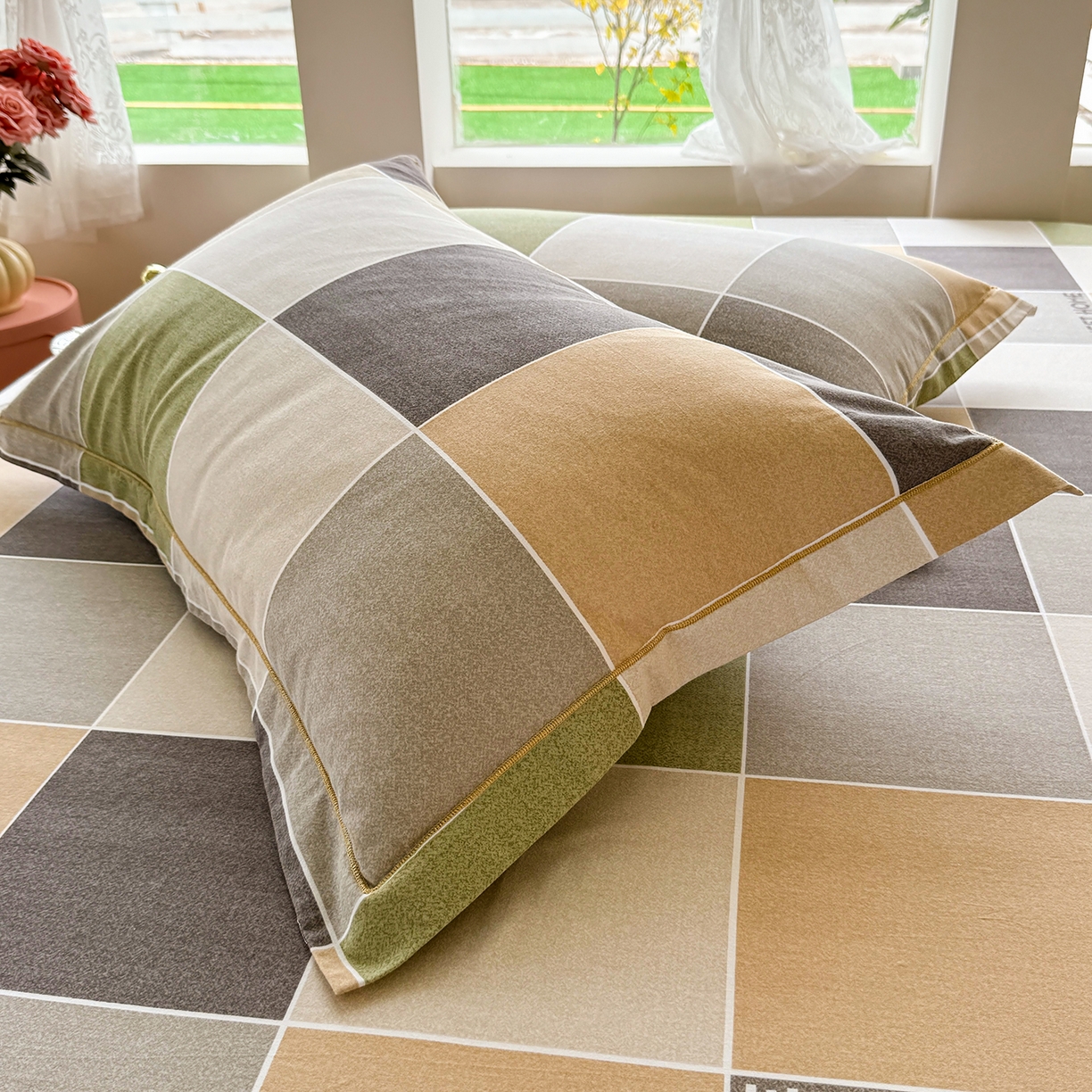 91家纺网 家纺一手货源 找家纺 壹贝家纺 2025新款A类100%全棉纯棉磨毛枕套单枕套枕套单件 星辰