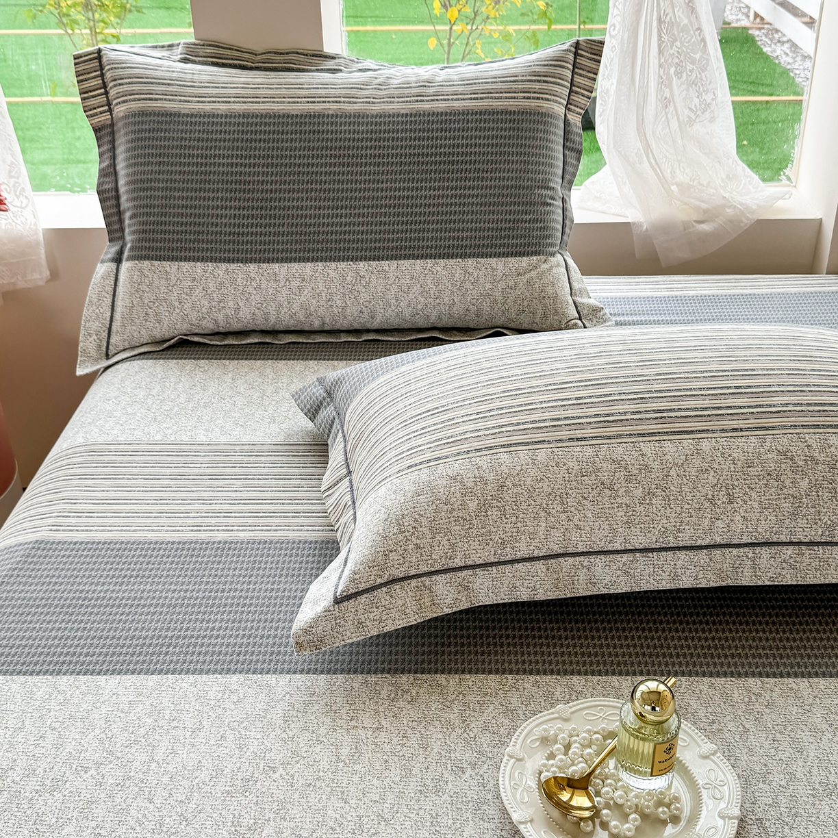 91家纺网 家纺一手货源 找家纺 壹贝家纺 2025新款A类100%全棉纯棉磨毛枕套单枕套枕套单件 亚马-灰