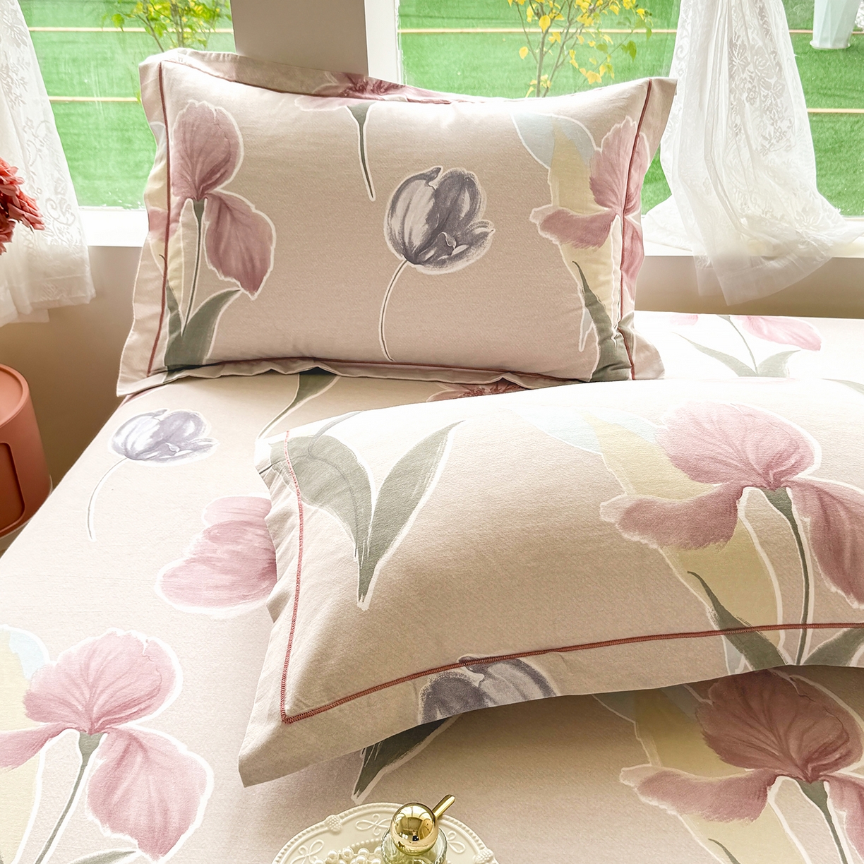 91家纺网 家纺一手货源 找家纺 壹贝家纺 2025新款A类100%全棉纯棉磨毛枕套单枕套枕套单件 奈美