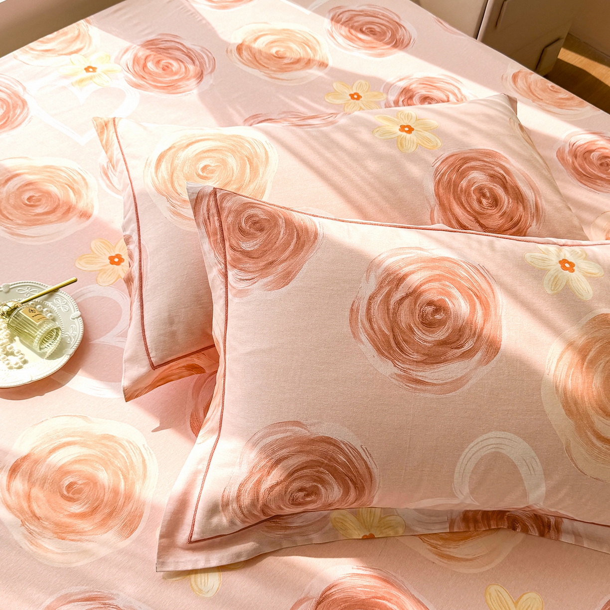 91家纺网 家纺一手货源 找家纺 壹贝家纺 2025新款A类100%全棉纯棉磨毛枕套单枕套枕套单件 浪漫的事