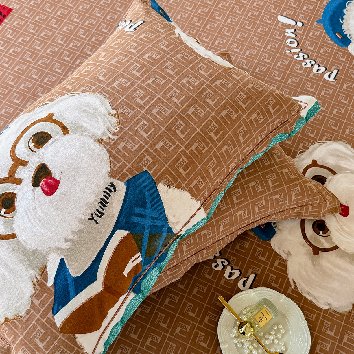 91家纺网 家纺一手货源 找家纺 壹贝家纺 2025新款A类100%全棉纯棉磨毛枕套单枕套枕套单件 凯宝-咖