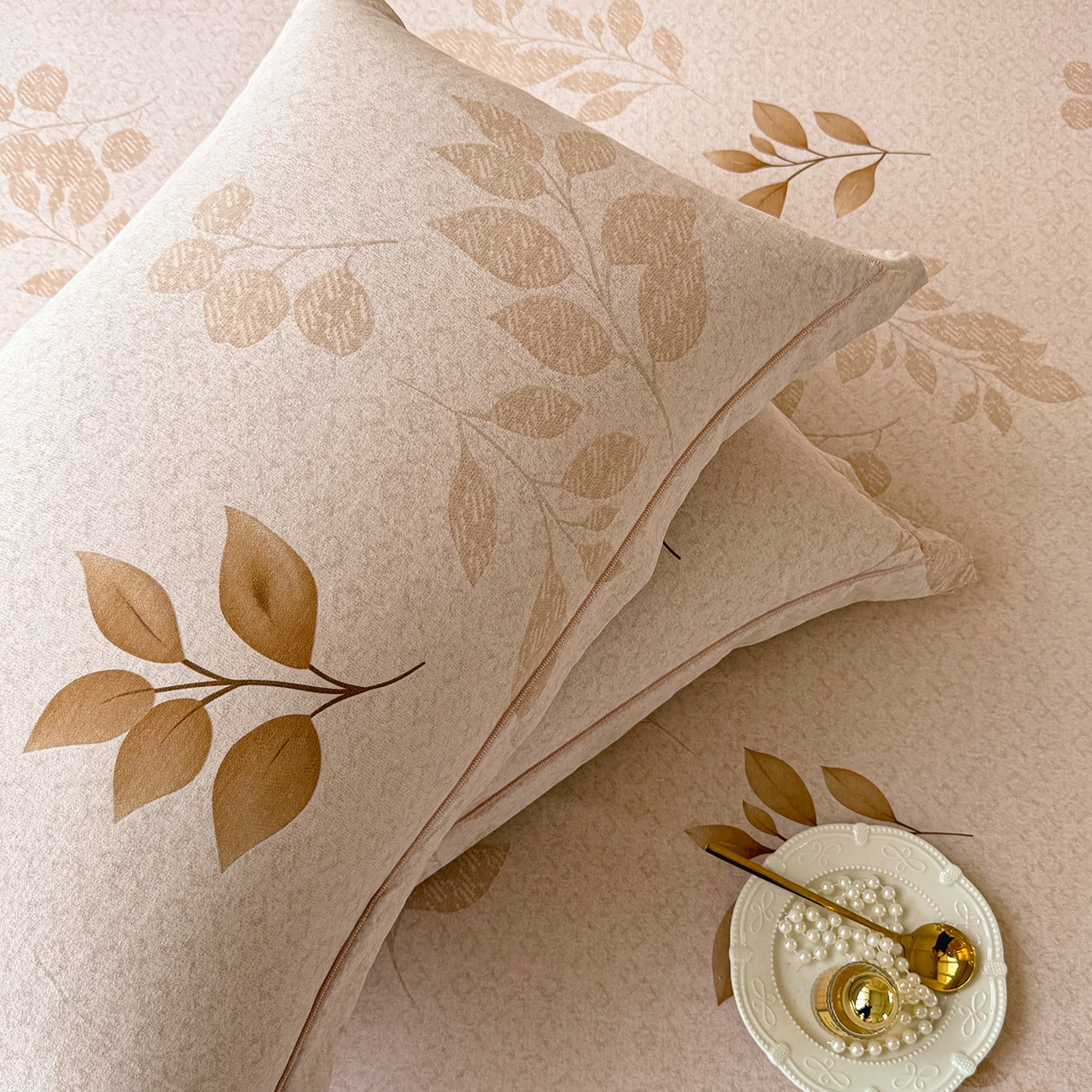 91家纺网 家纺一手货源 找家纺 壹贝家纺 2025新款A类100%全棉纯棉磨毛枕套单枕套枕套单件 叶白