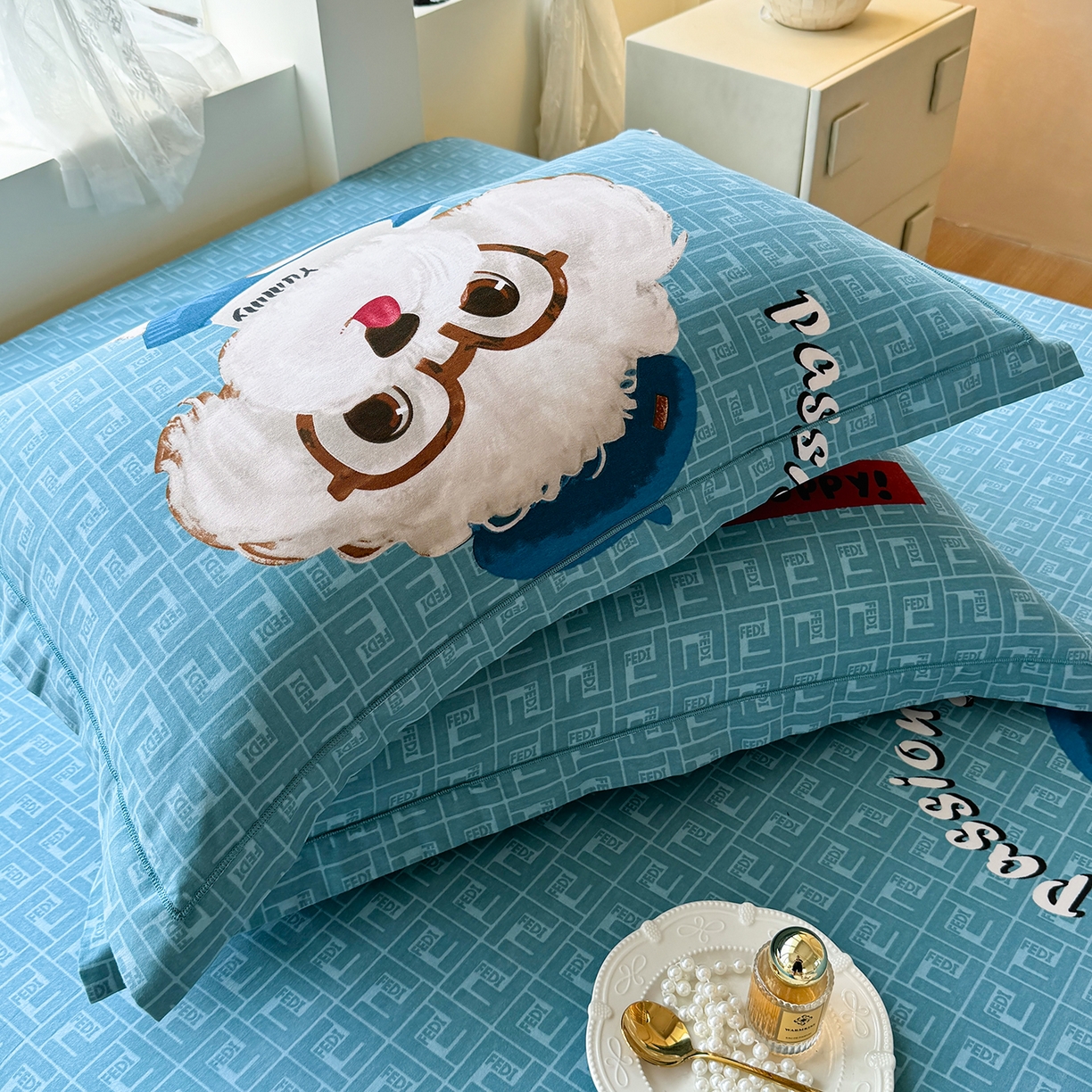 91家纺网 家纺一手货源 找家纺 壹贝家纺 2025新款A类100%全棉纯棉磨毛枕套单枕套枕套单件 凯宝-蓝