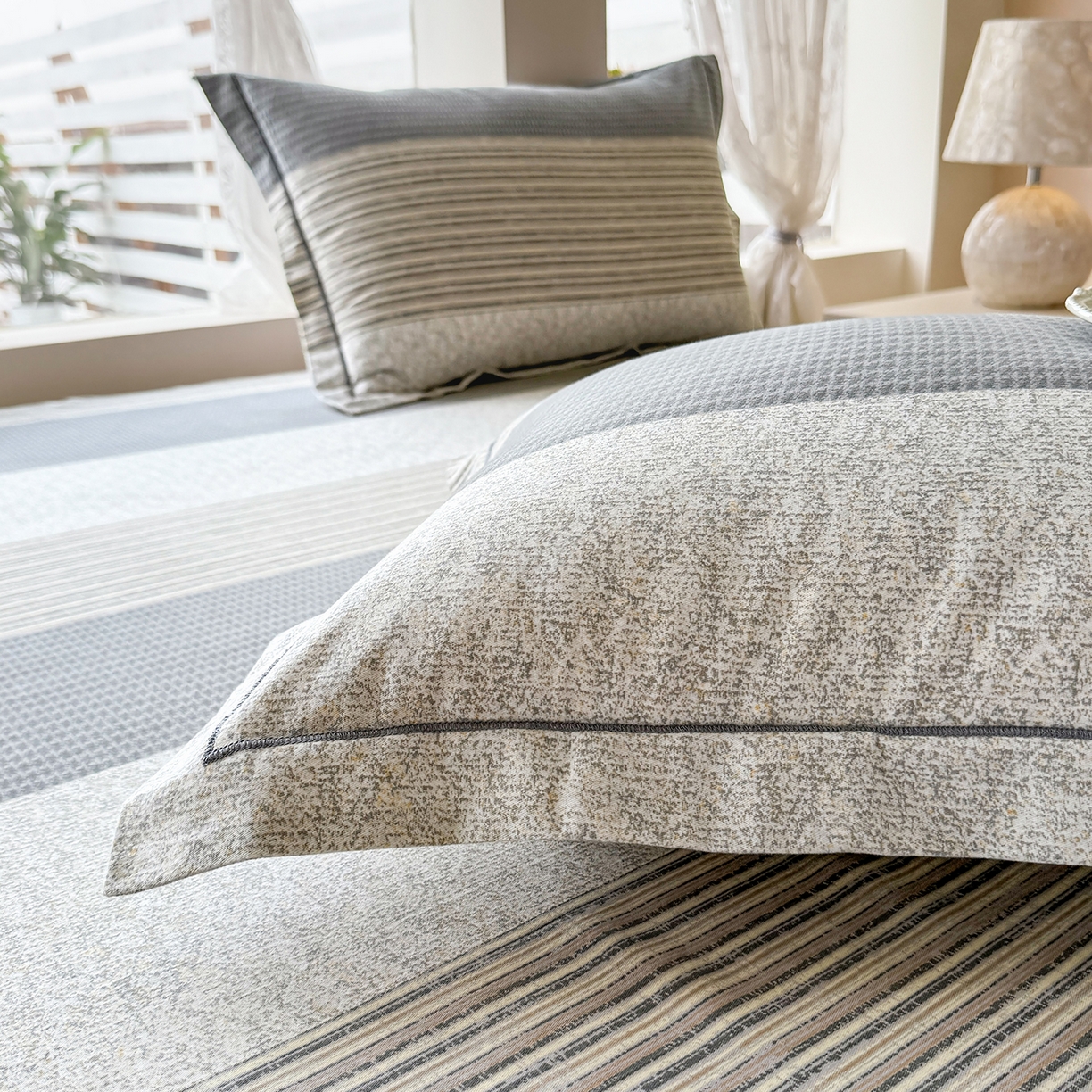 91家纺网 家纺一手货源 找家纺 壹贝家纺 2025新款A类100%全棉纯棉磨毛枕套单枕套枕套单件 亚马-灰