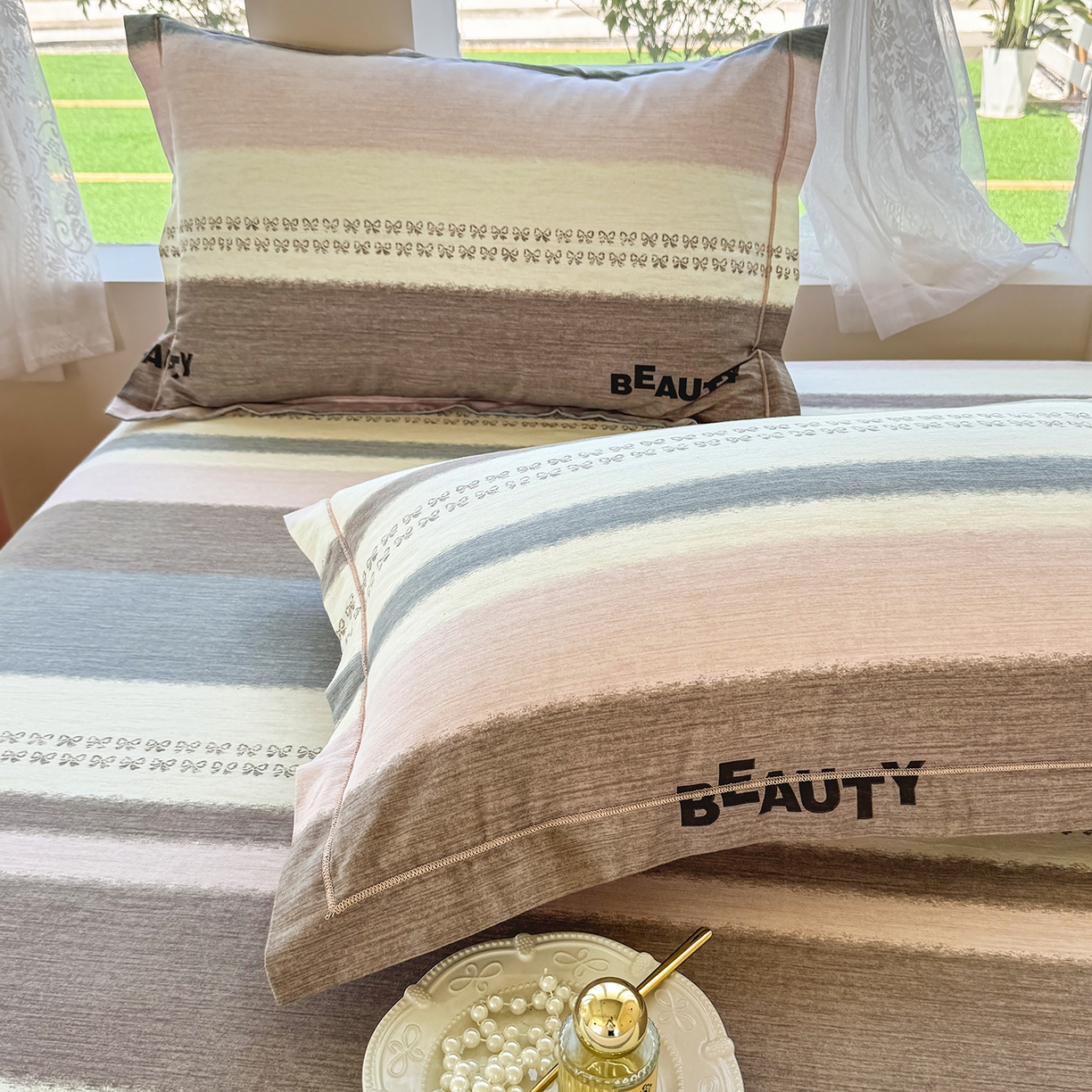 91家纺网 家纺一手货源 找家纺 壹贝家纺 2025新款A类100%全棉纯棉磨毛枕套单枕套枕套单件 信条主义-咖