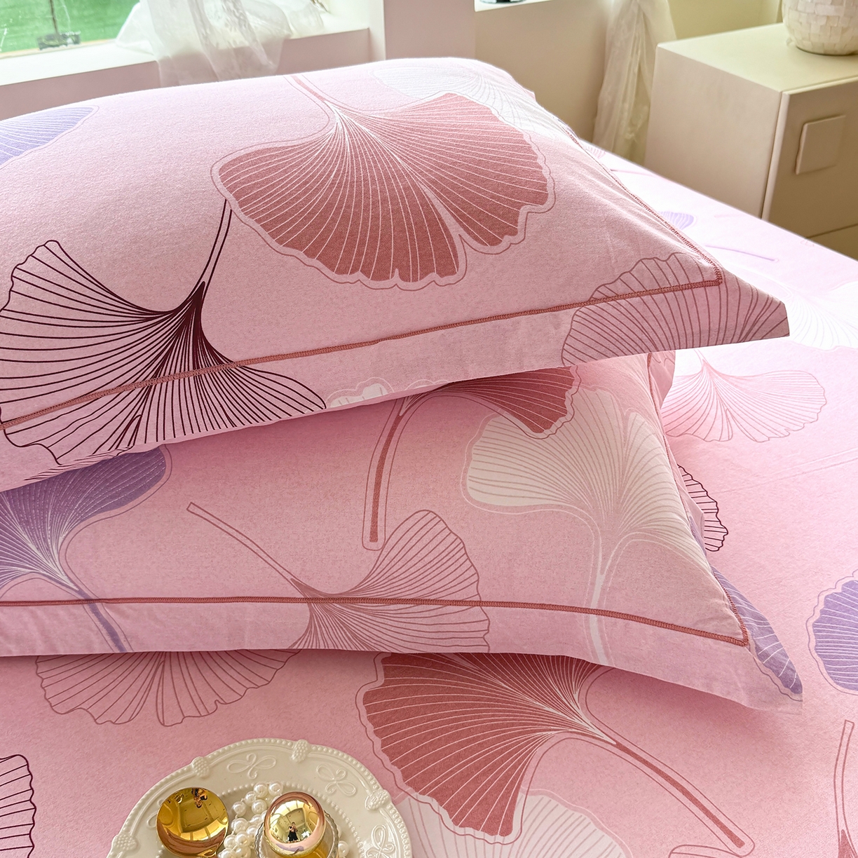 91家纺网 家纺一手货源 找家纺 壹贝家纺 2025新款A类100%全棉纯棉磨毛枕套单枕套枕套单件 一叶知秋