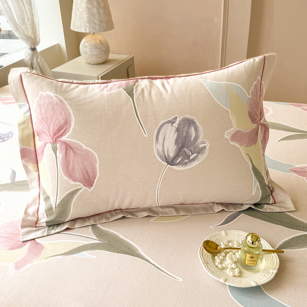 91家纺网 家纺一手货源 找家纺 壹贝家纺 2025新款A类100%全棉纯棉磨毛枕套单枕套枕套单件 奈美