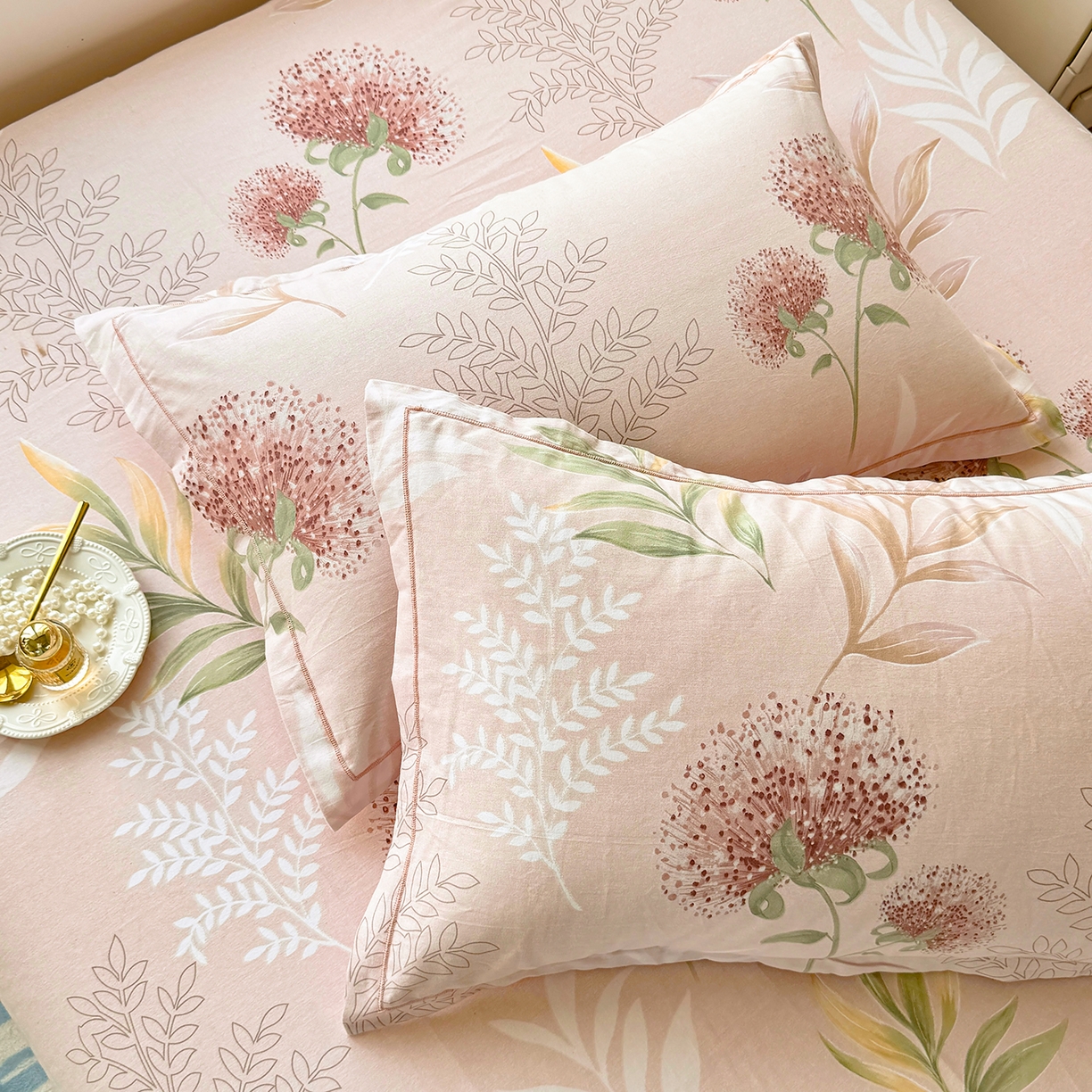 91家纺网 家纺一手货源 找家纺 壹贝家纺 2025新款A类100%全棉纯棉磨毛枕套单枕套枕套单件 和风雅颂-桔