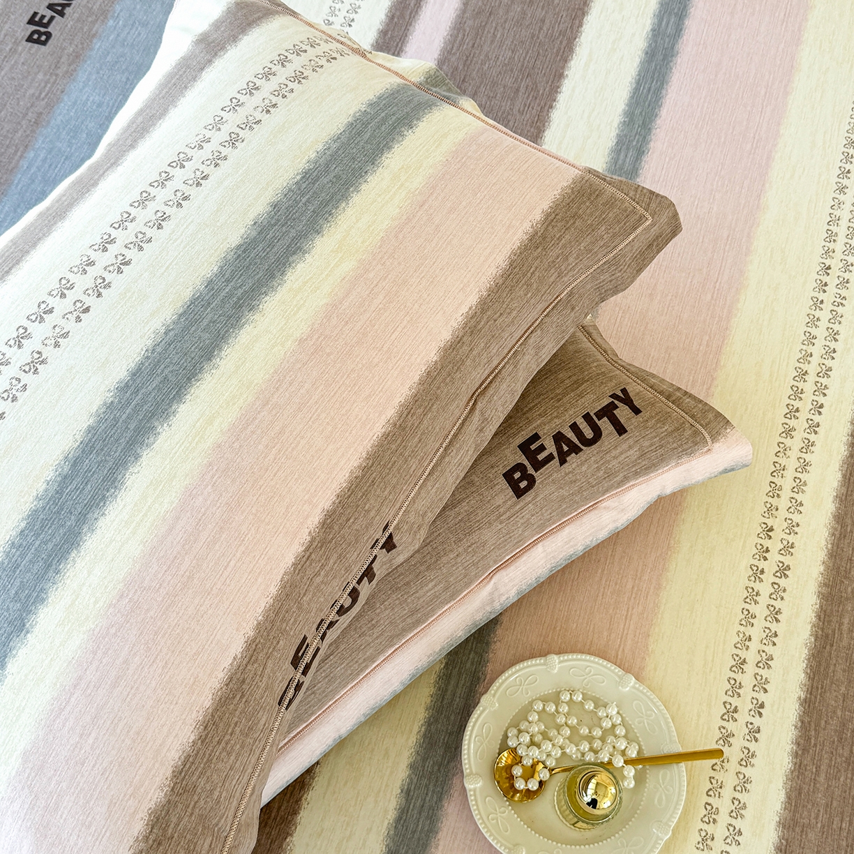 91家纺网 家纺一手货源 找家纺 壹贝家纺 2025新款A类100%全棉纯棉磨毛枕套单枕套枕套单件 信条主义-咖