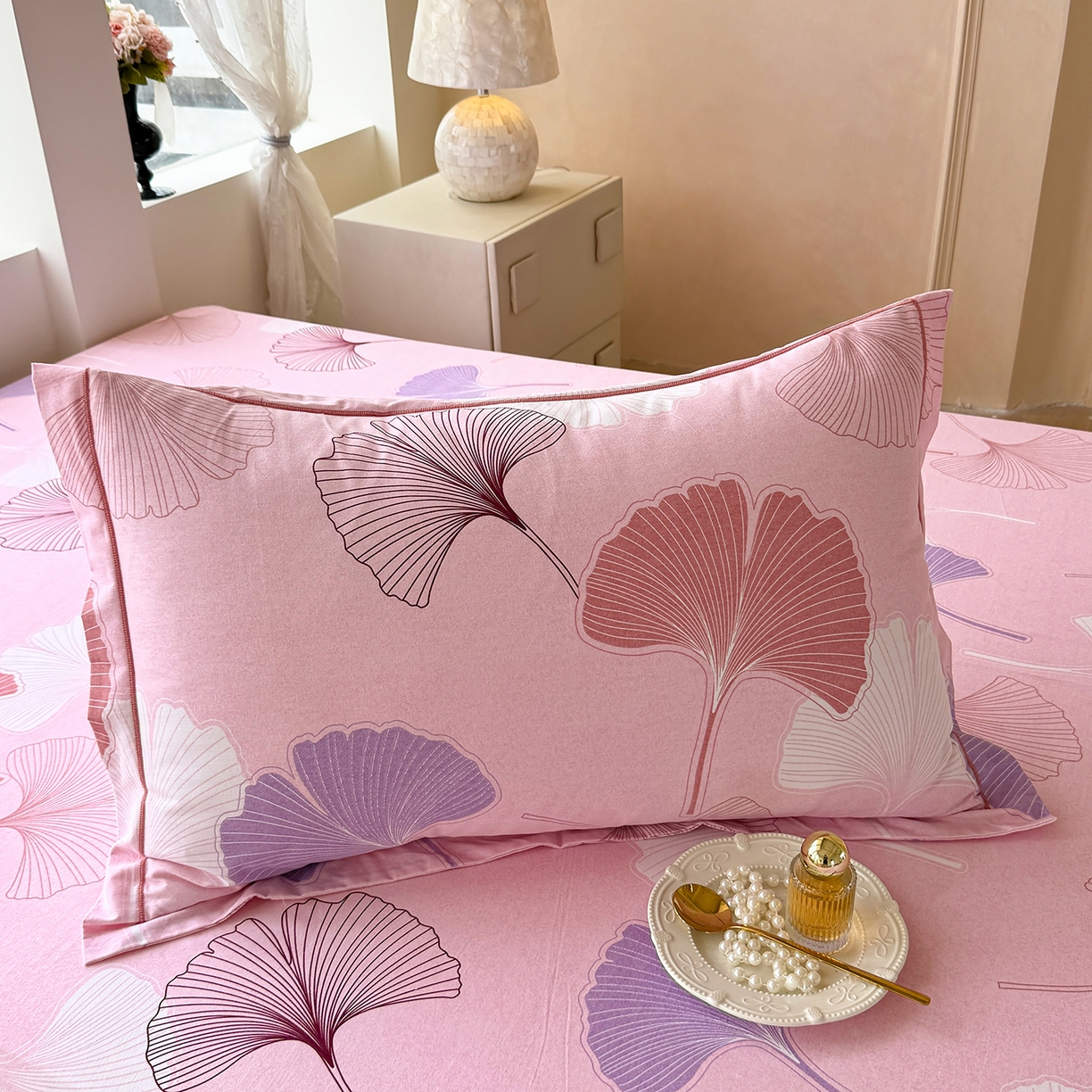 91家纺网 家纺一手货源 找家纺 壹贝家纺 2025新款A类100%全棉纯棉磨毛枕套单枕套枕套单件 一叶知秋