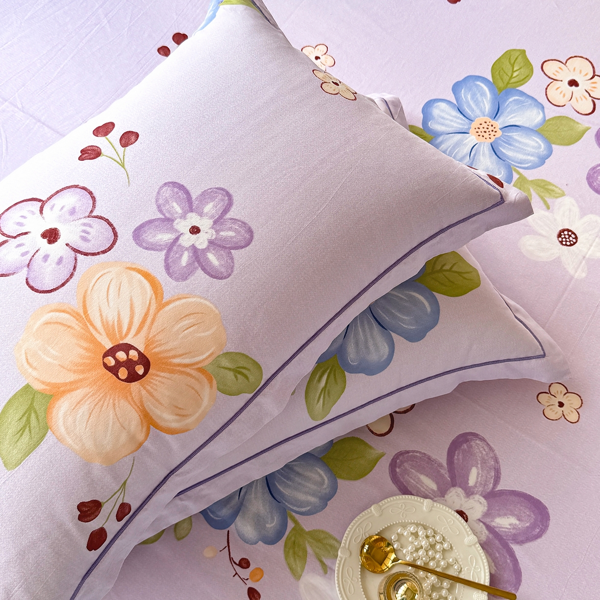 91家纺网 家纺一手货源 找家纺 壹贝家纺 2025新款A类100%全棉纯棉磨毛枕套单枕套枕套单件 紫魅