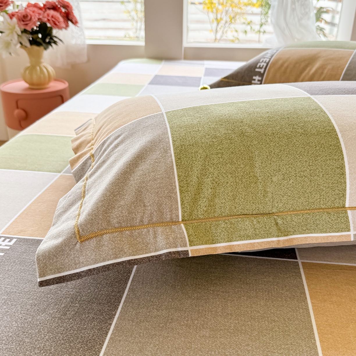 91家纺网 家纺一手货源 找家纺 壹贝家纺 2025新款A类100%全棉纯棉磨毛枕套单枕套枕套单件 星辰