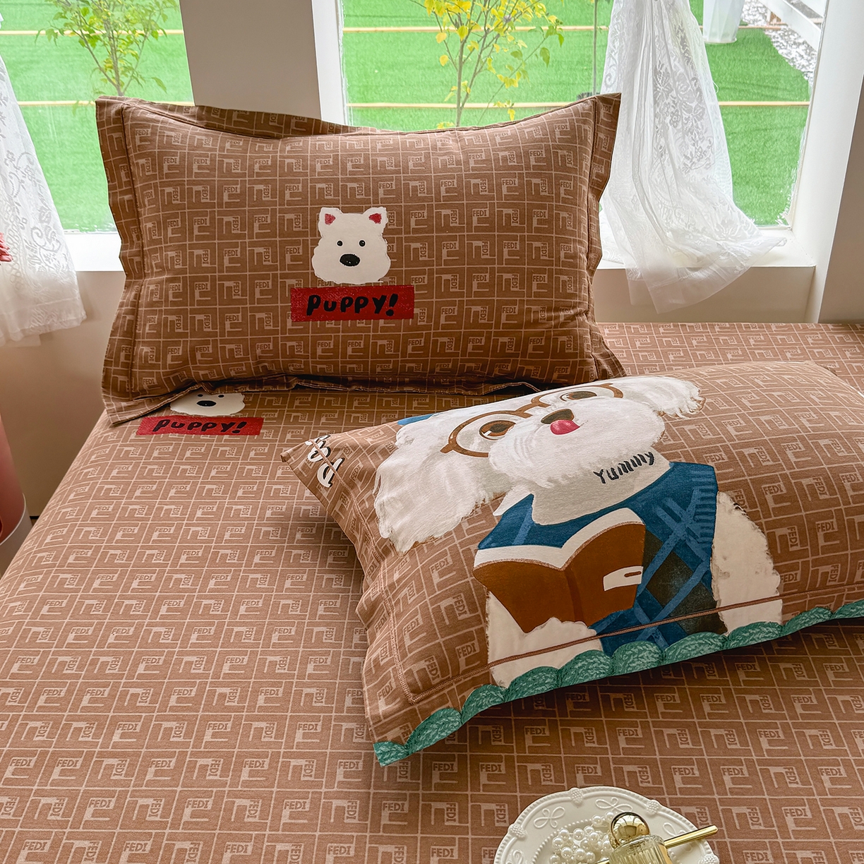 91家纺网 家纺一手货源 找家纺 壹贝家纺 2025新款A类100%全棉纯棉磨毛枕套单枕套枕套单件 凯宝-咖