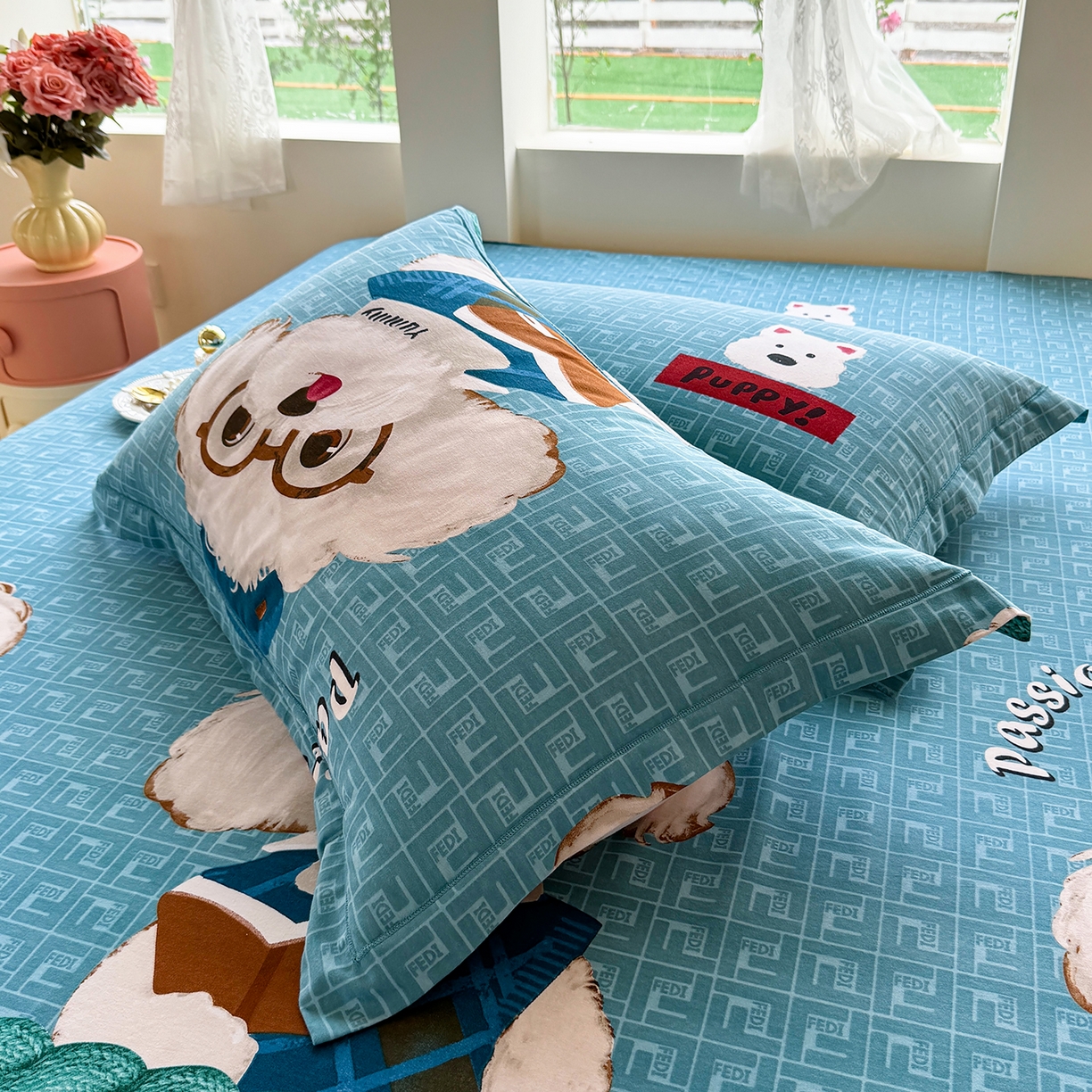 91家纺网 家纺一手货源 找家纺 壹贝家纺 2025新款A类100%全棉纯棉磨毛枕套单枕套枕套单件 凯宝-蓝